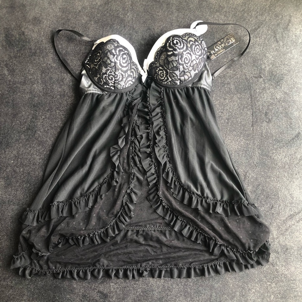 NWT - Pretty Black Teddy - Size M by Rampage
